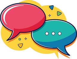 Collection of Speech Bubbles for Communication and Discussion vector