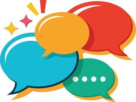Colorful Speech Bubbles for Communication and Dialogue vector