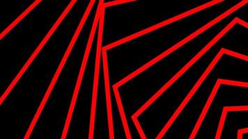 Dynamic Red Geometric Lines on Black Background video