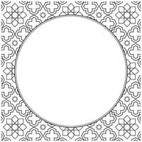Elegant Geometric Pattern with Circular Frame for Text or Image Placement vector