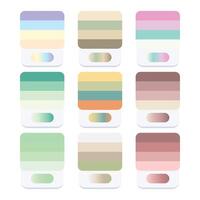 Multi Color swatch with gradient preview vector