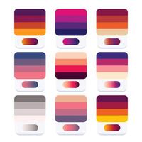 Color swatch with gradient preview vector