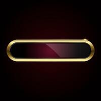 A Red luxury Oval button on dark red background. A premium oval shapes with gold frame stoked for web element, symbol, empty label, emblem, medal vector