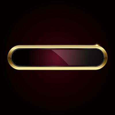 A Red luxury Oval button on dark red background. A premium oval shapes with gold frame stoked for web element, symbol, empty label, emblem, medal