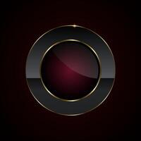 The Luxury button in dark red gradient symbol, element, shape, icon, and premium button concepts design vector
