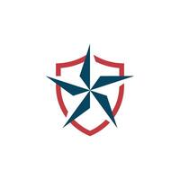 combination design between texas and shield vector
