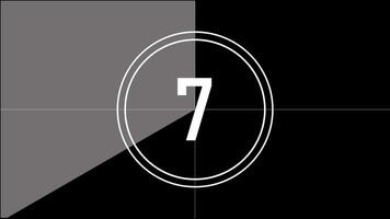 Circle countdown timer 10 seconds animation Isolated on Black background video