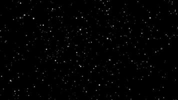 Flight through moving stars in space theme animation Isolated on Black Background video