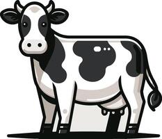 A cartoon cow standing in front of a white background vector