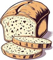 Sliced loaf of bread vector