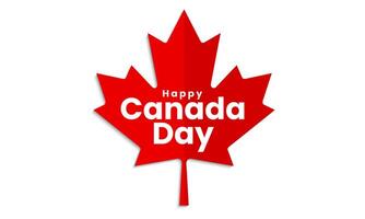 Happy Canada Day design with maple leaf vector