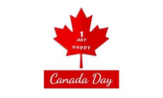 Happy Canada day background with maple leaf vector