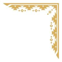 Antique tribal corner frame with elegant abstract vintage element. vector