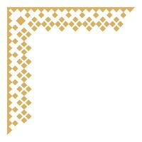 Ornate tribal motif in abstract vintage corner frame layout. vector