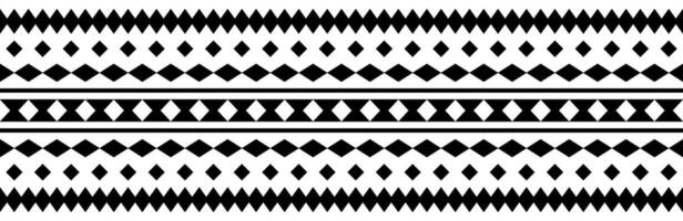 Retro tribal pattern ethnic aztec border textile. vector