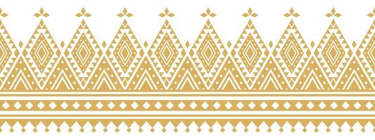 Decorative aztec motif pattern with tribal ethnic border. vector