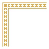 Isolated tribal abstract frame with vintage ornamental corner. vector