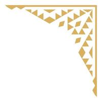 Ornamental tribal corner frame with vintage abstract element. vector