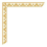 Oriental tribal element in abstract vintage corner frame style. vector