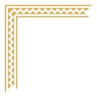 Classic vintage tribal corner frame with abstract element. vector