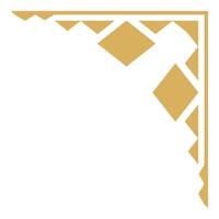 Vintage abstract tribal ornament with geometric corner frame. vector