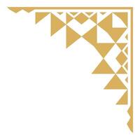 Navajo style abstract tribal corner frame with vintage element. vector