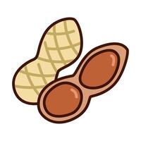 Color icon of fresh peanuts vegetable in minimal and clean design style. for logo, infographic, ads, mobile apps, UI, web design and print vector