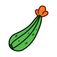 Color icon of fresh cucumber vegetable in minimal and clean design style. for logo, infographic, mobile apps, print, UI, web design, and advertising vector