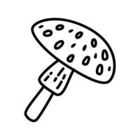 Doodle Icon Set of Shiitake Mushrooms for Asian Dishes and Forest Ingredient Concepts vector