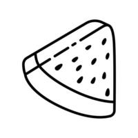 Line Icon Pack of Watermelon Slices for Summer, Fruit Snacks, and Refreshing Designs vector