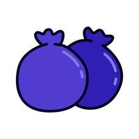 Color icon of juicy blueberry fruit in fun and modern graphic style. for infographics, logo, print, mobile apps, web, UI, and digital ads vector
