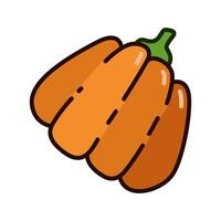 Color icon of fresh pumpkin vegetable in simple and contemporary flat design. for logo, infographic, mobile apps, print, UI, web design, and advertising vector