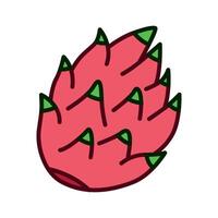 Color icon of fresh dragon fruit in simple and contemporary flat design. for logo, infographic, mobile apps, print, UI, web design, and advertising vector