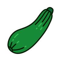 Color icon of fresh zucchini vegetable in minimal and clean design style. for logo, infographic, mobile apps, print, UI, web design, and advertising vector