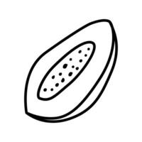 Tropical Fruit Icon Set of Papaya with Fresh, Juicy, and Exotic Summer Themes vector
