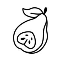 Simple Icon Set of Fresh Pear Fruits for Autumn Harvest and Healthy Dessert Themes vector