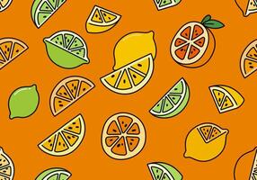 Seamless Illustration of Lemon and Lime Slices for Making Refreshing Lemonade Drinks in Summer. Can Be Used as Background, Banner, Print, Textile, Fashion, and Food Packaging Design vector