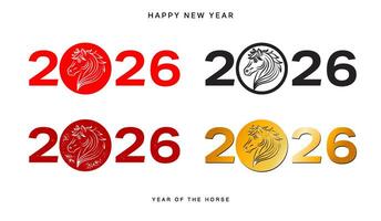 logo design ,Lunar new year, New Year 2026 vector
