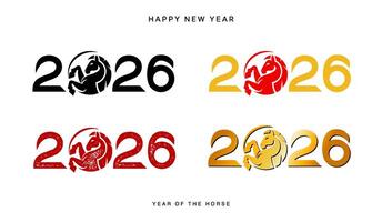 logo design, Lunar new year, New Year 2026 vector