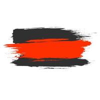 Red strip paint .Black stripe on white background. vector