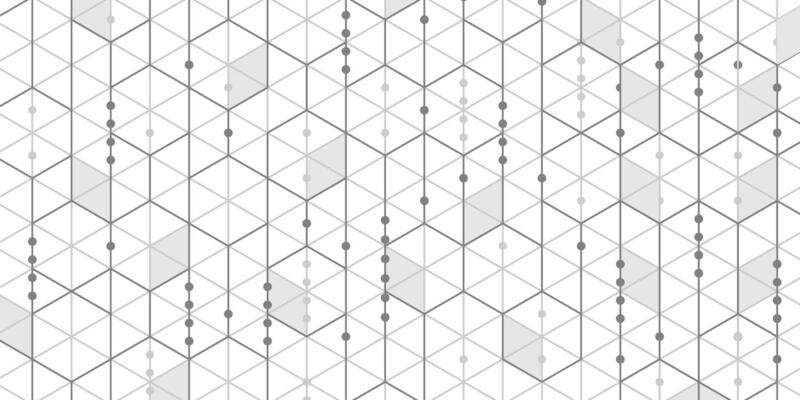 Technical drawing.Hexagons on white background.