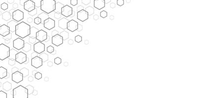 Hexagons on white background.Technical drawing. vector