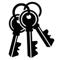 Three Keys On A Keyring Icon vector