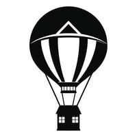 House Shaped Hot Air Balloon Icon vector