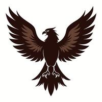 Eagle Emblem With Outstretched Wings vector