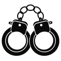 Handcuffs Law Enforcement Criminal Justice Icon vector