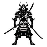 Samurai Warrior Swordsman Illustration vector