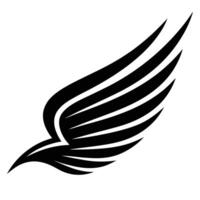 Black Bird Wing Abstract Design vector