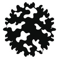 Abstract Black And White Round Shape vector