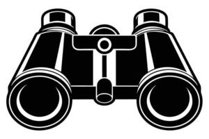Binoculars Monochrome Simple Illustration Design vector